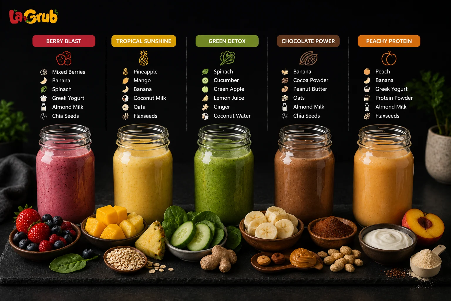 Easy Smoothie Meal Prep Combinations