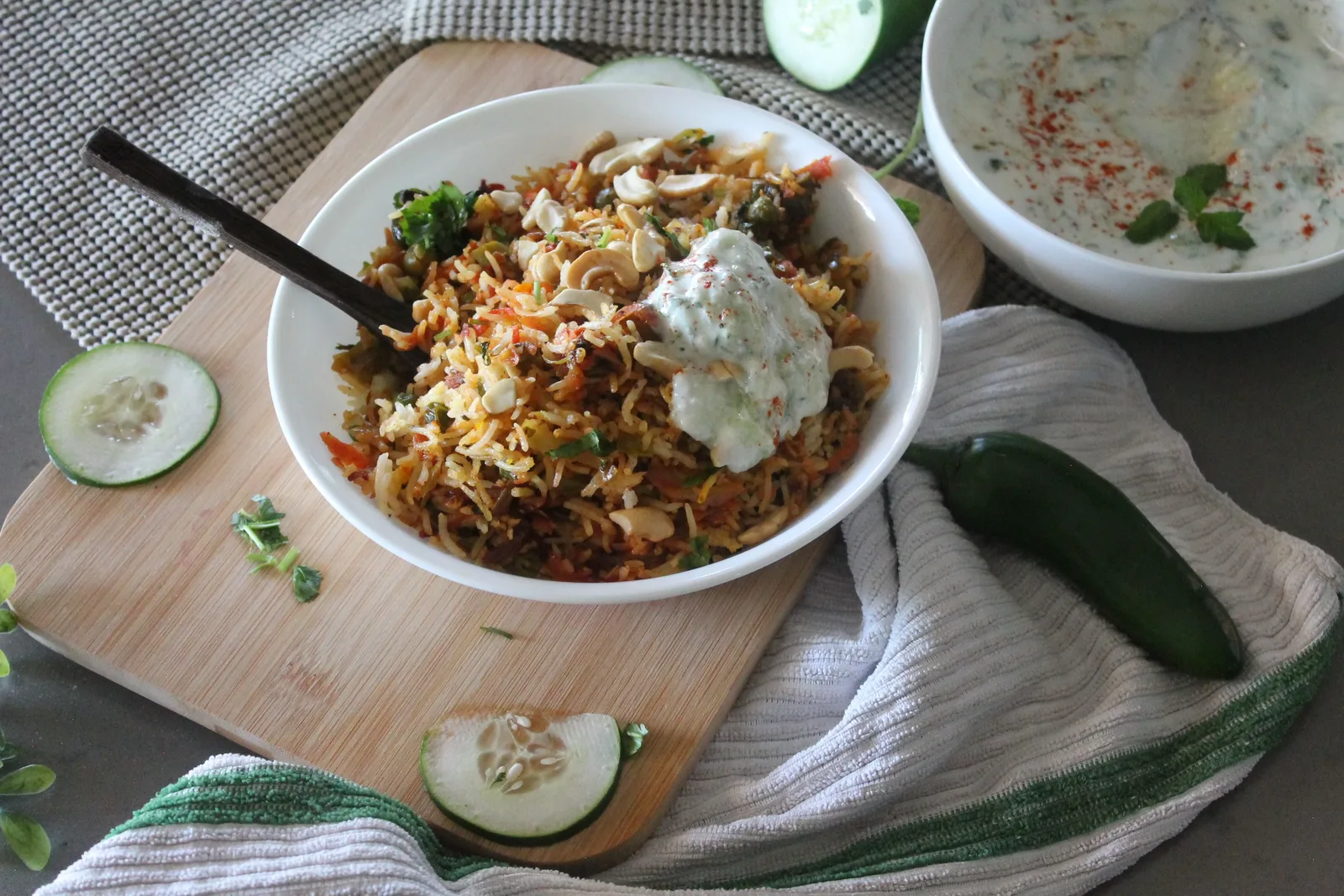 How raita balances biryani heat