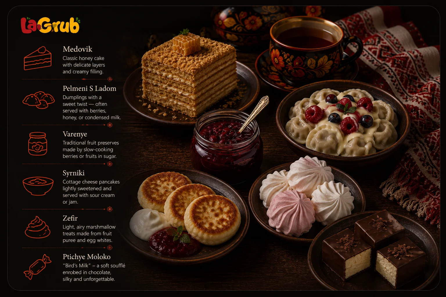 Russian Desserts and Sweet Foods