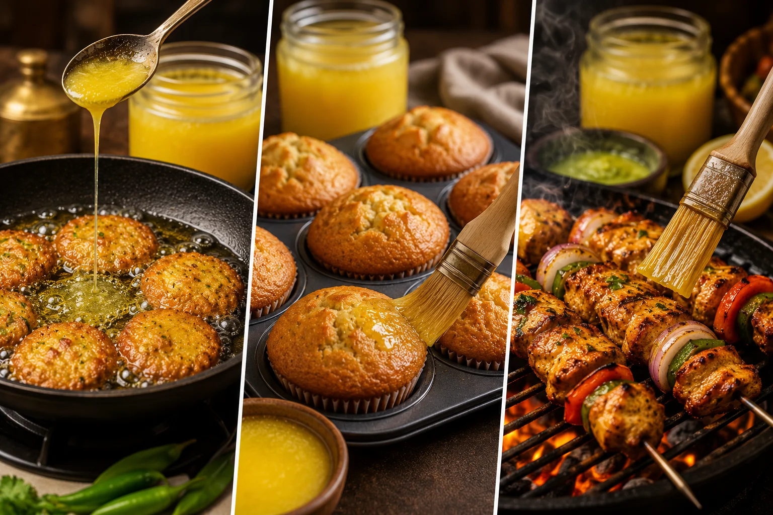 Using Ghee for Frying, Baking, and Grilling