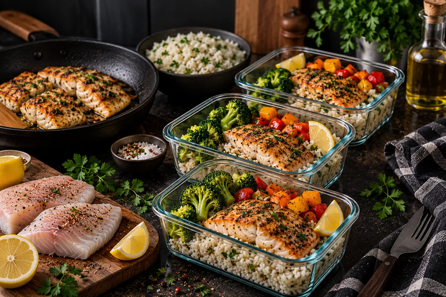 How to Make Fish and Rice Meal Prep