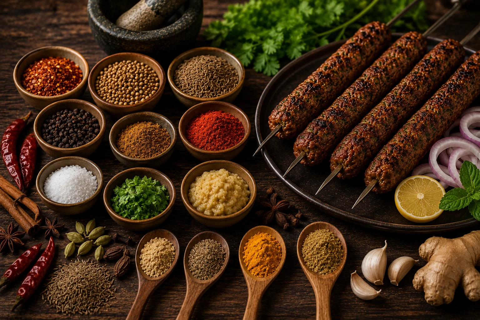 Essential Spices Used in Seekh Kabab