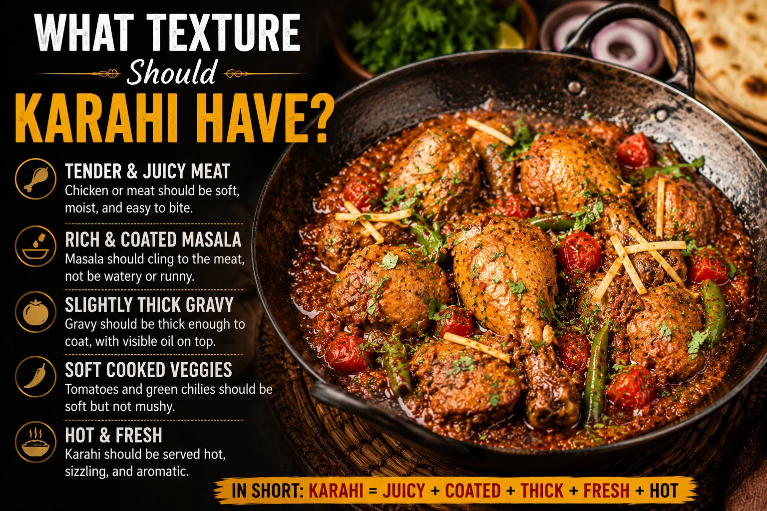 what texture does karahi have